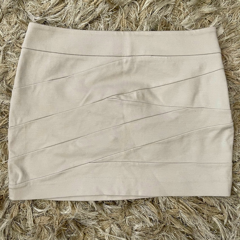 Beige Express Mini Skirt